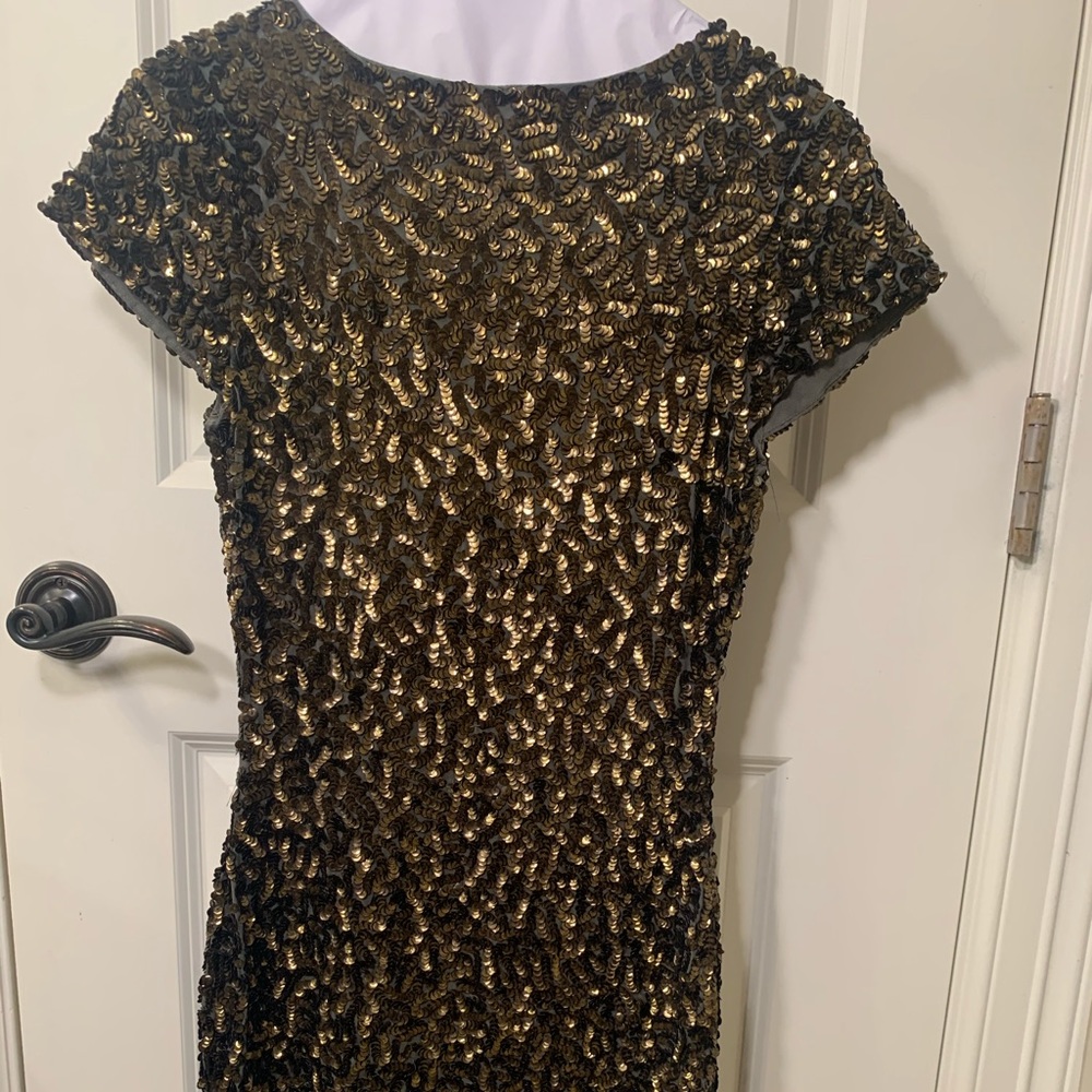 Alice + Olivia Embellished Sequin Cocktail Dress
